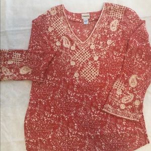 Embroidered boho styled blouse